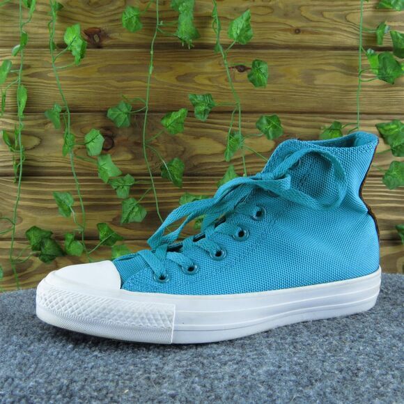Converse Women's Hi Top Sneaker Blue Fabric Sz 7‎ Medium (B, M) Gently Used 2025 - Picture 1 of 6